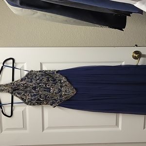 Blue ball gown